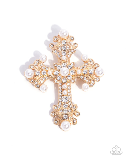 Candescent Cross - Brooches - Gold