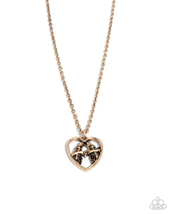 Brilliant Birds - Hearts - Gold