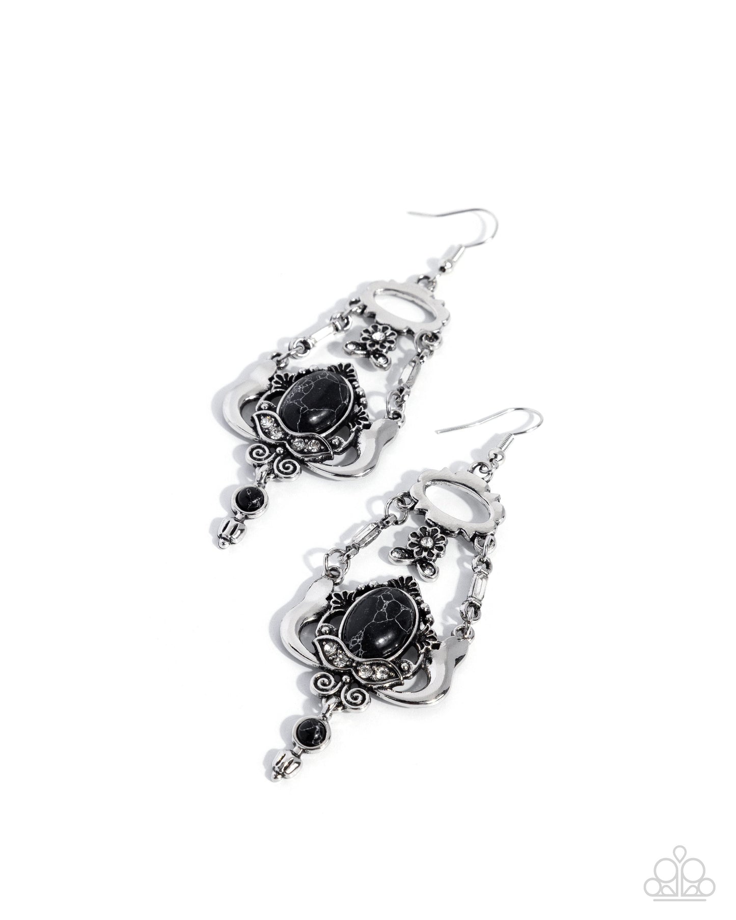 Earthy Elaboration - black - Paparazzi earrings