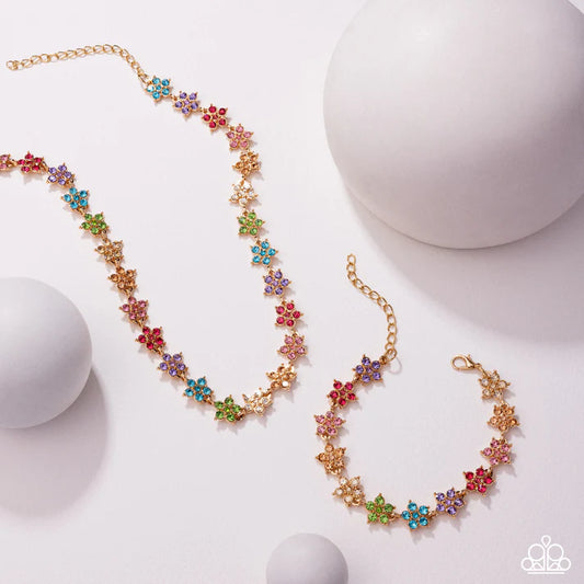 Floral Field - Necklace -- Floral Field - Bracelet - Multi - Sets