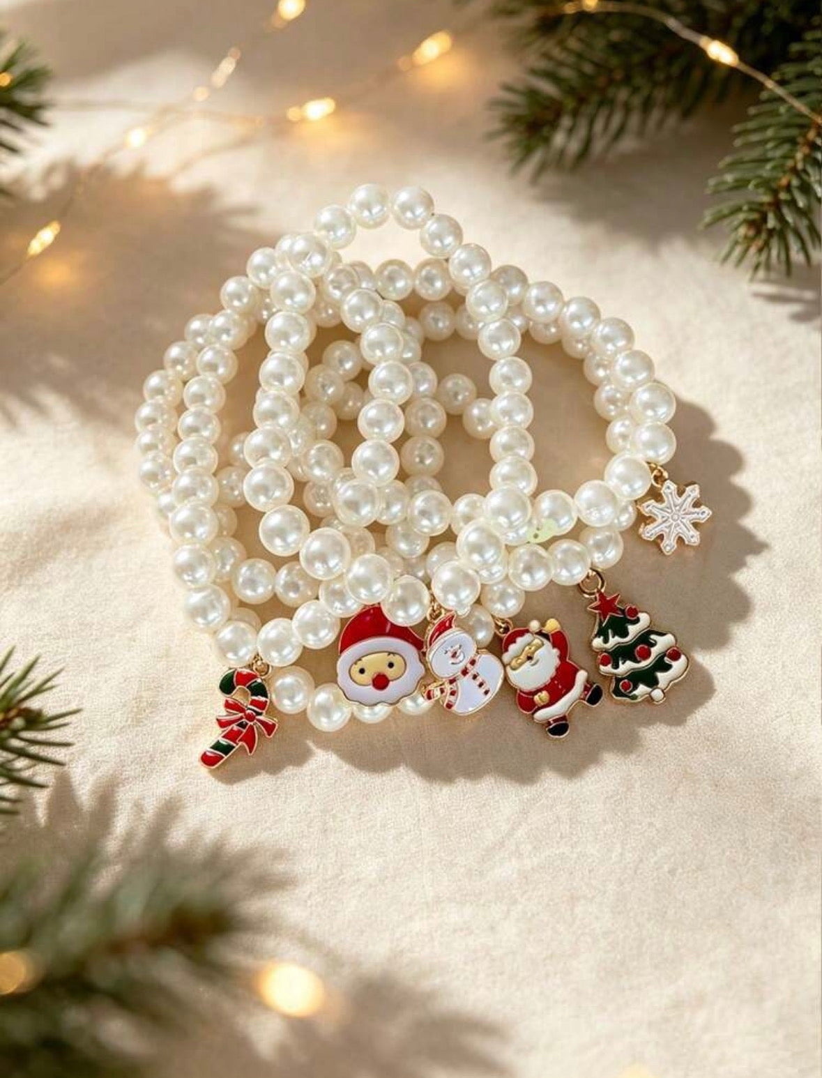 Santa's Pearls - White