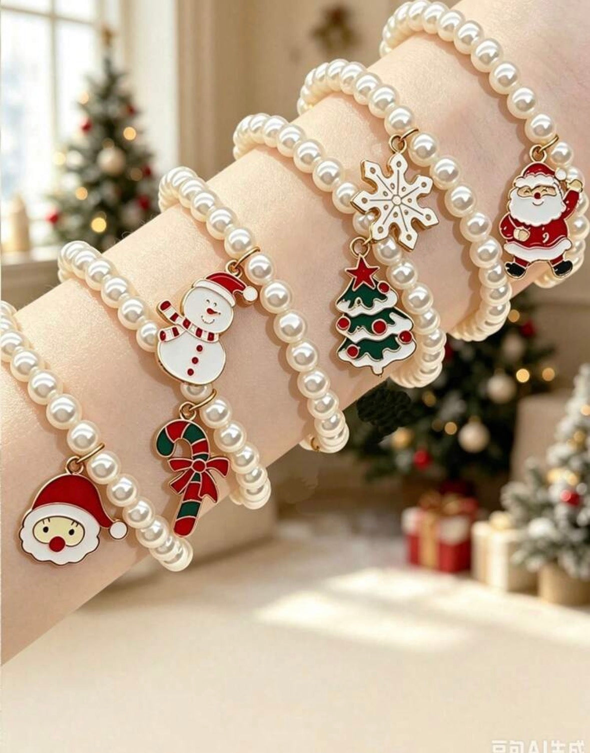 Santa's Pearls - White