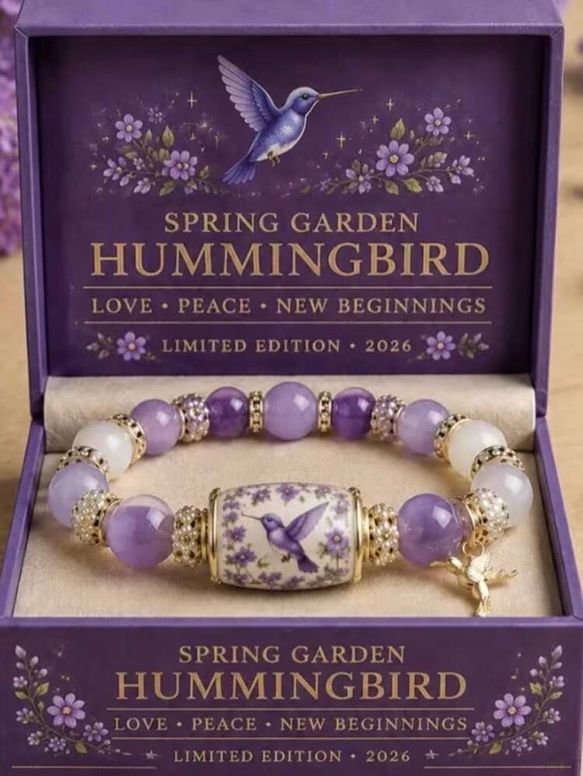Spring Garden Hummingbird - Purple