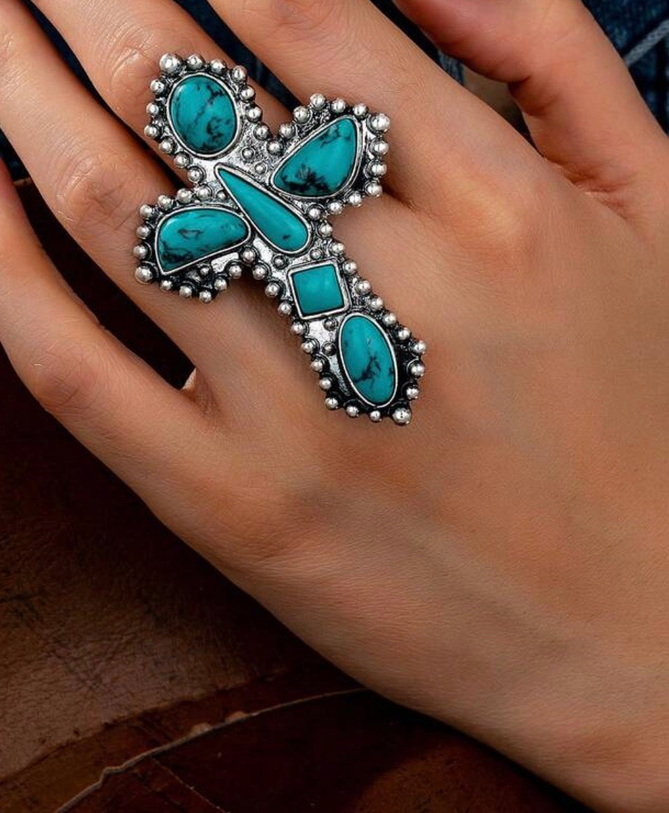 Crossed Stone - Blue