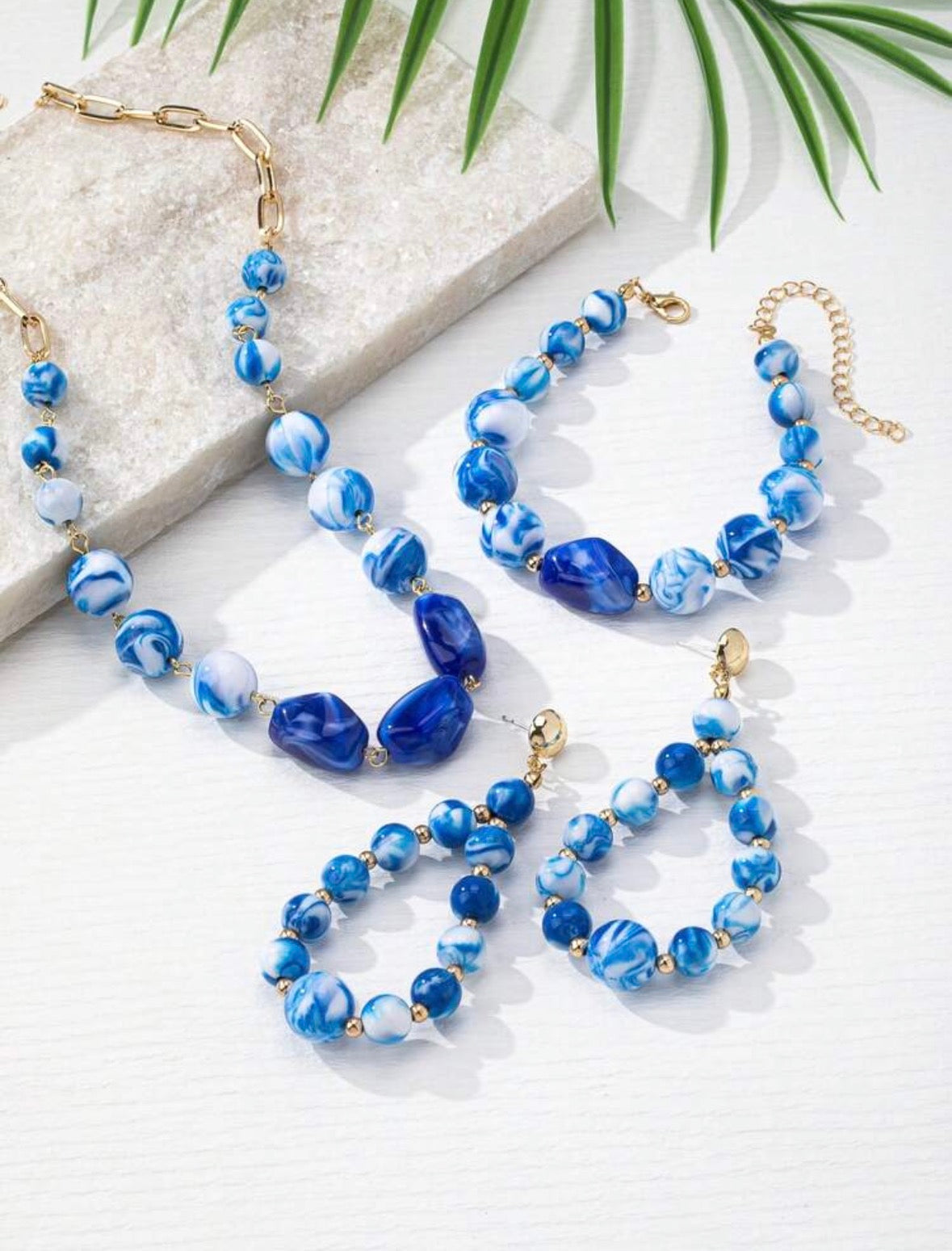 Marbleized Dreams - Blue - Complete Look