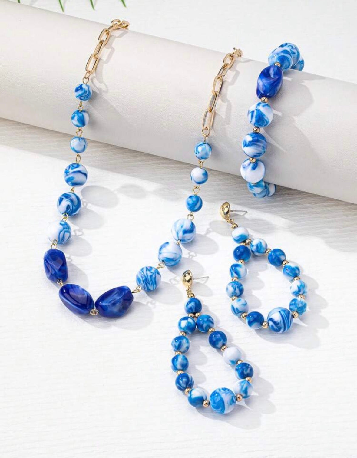 Marbleized Dreams - Blue - Complete Look