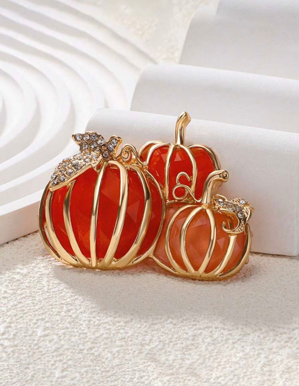 Pumpkin Patterns - Brooches - Gold