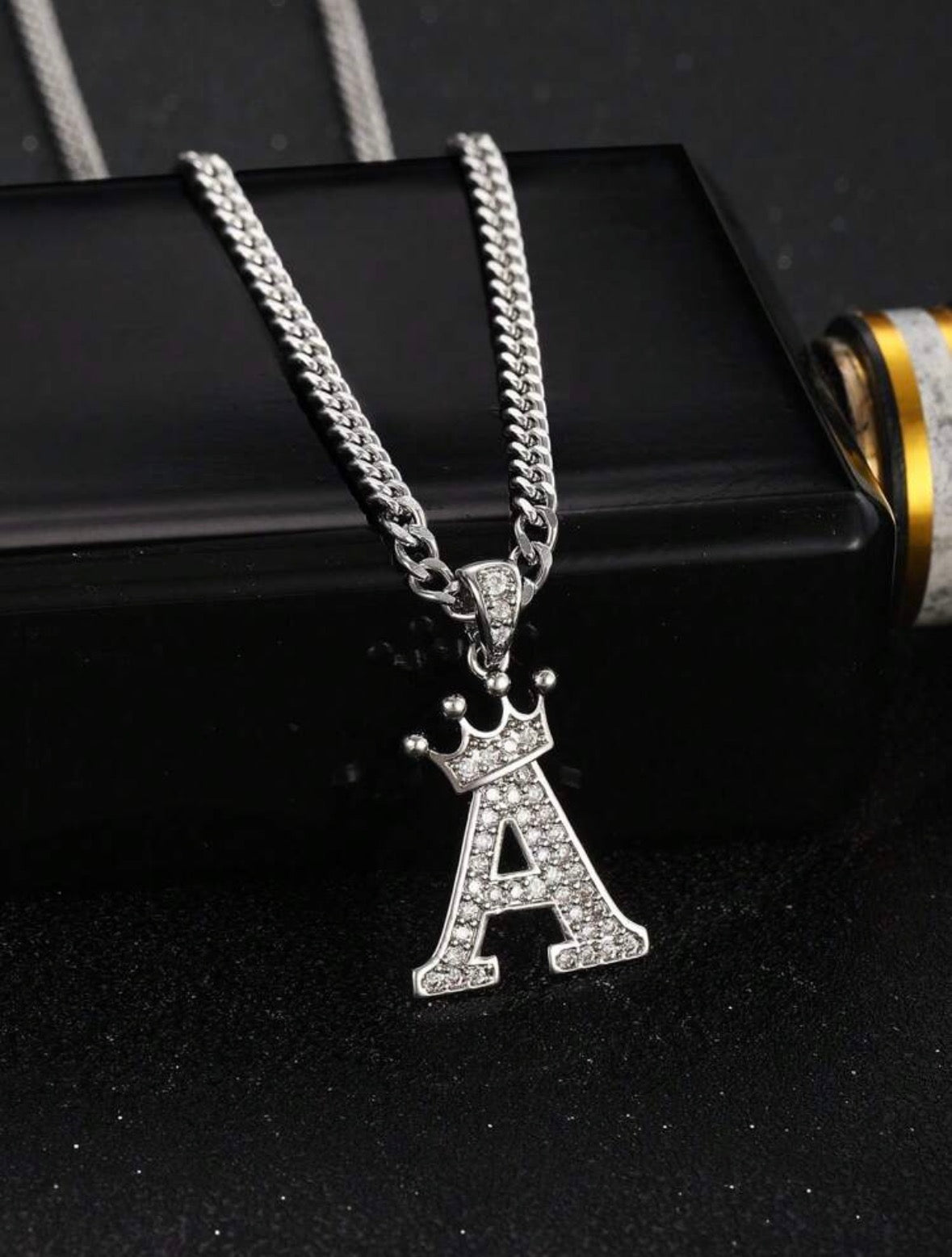 The Queen B - Silver - Initial M