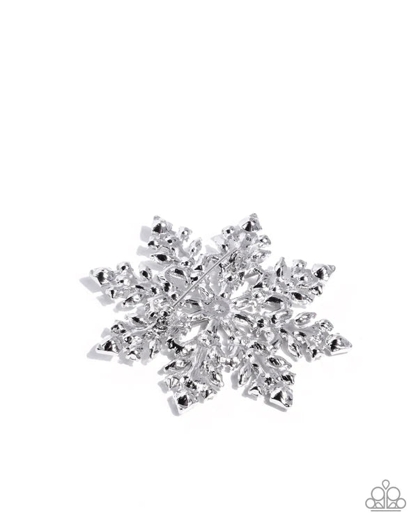 Snowflake Solstice - Brooches - Silver - White