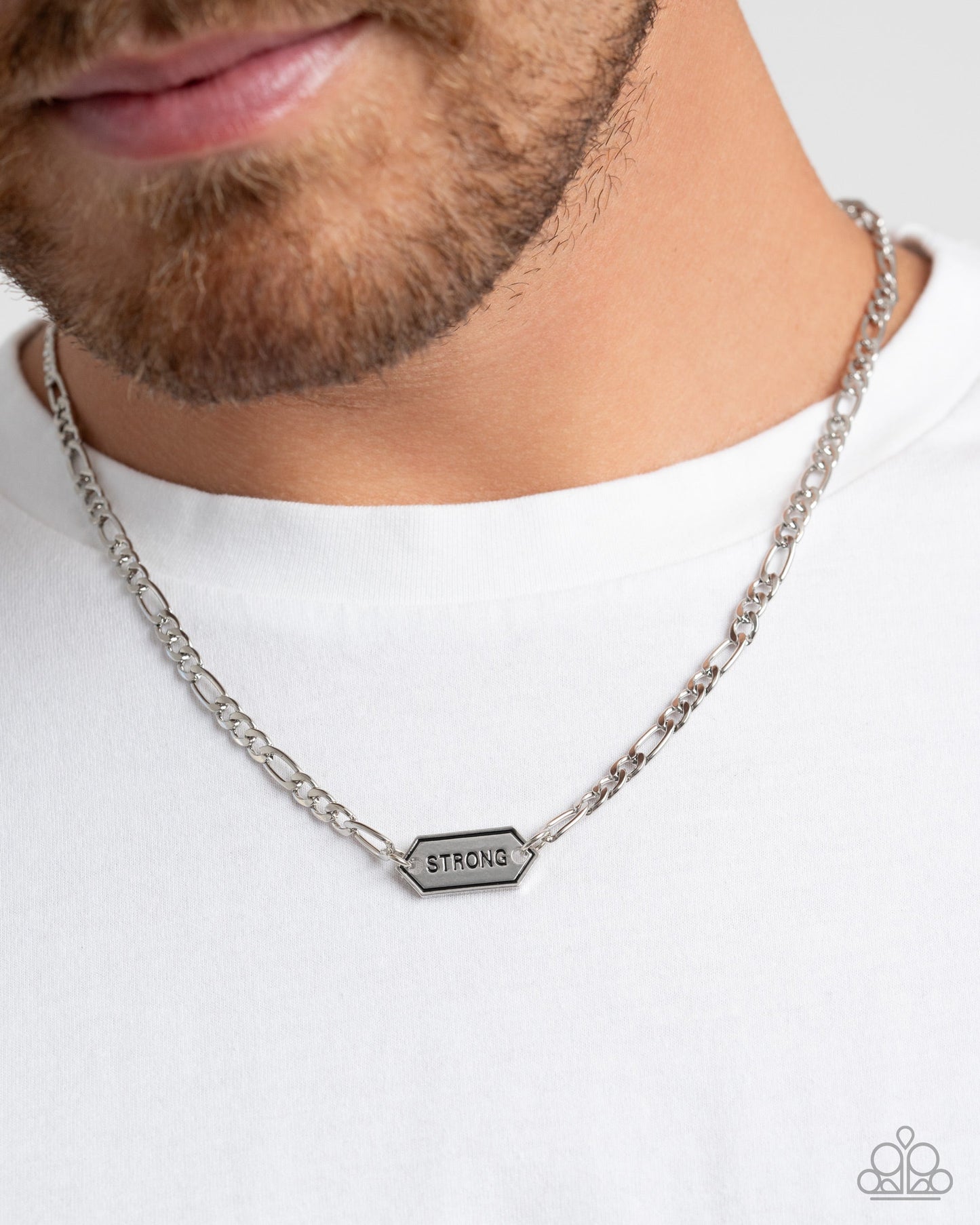 Strong Suit - silver - Paparazzi MENS necklace