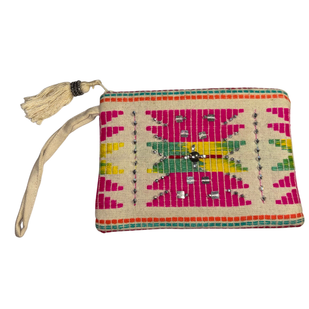Embroidered Beach - Cosmetic Bag
