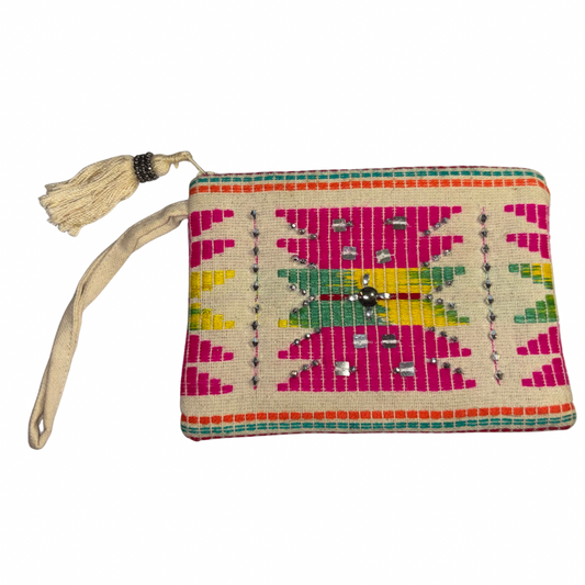 Embroidered Beach - Cosmetic Bag