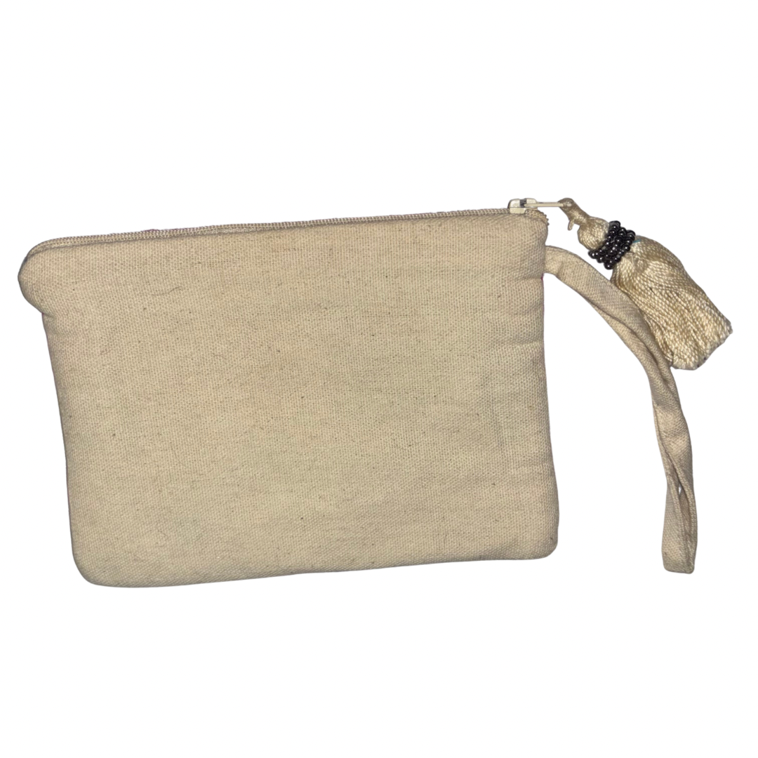Embroidered Beach - Cosmetic Bag