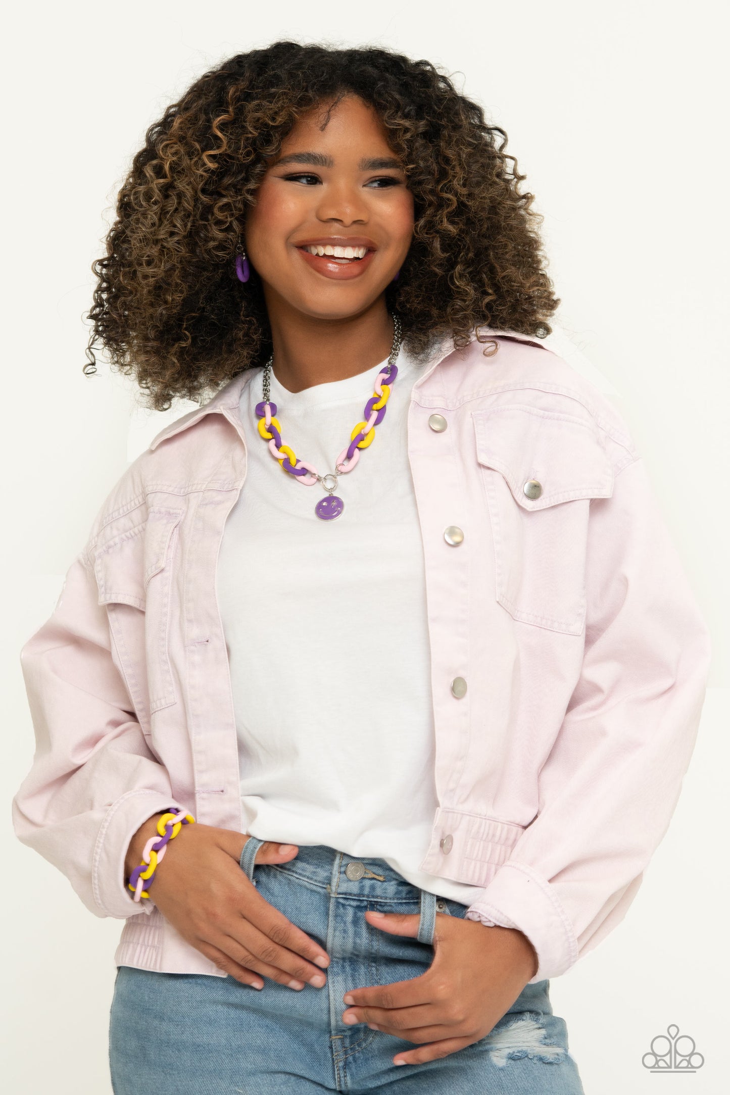 Go the Extra SMILE - Multi Pink Purple Yellow